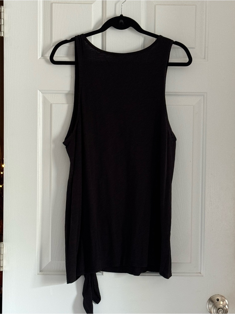 torrid Black Tank Top with Multicolor VACAY Letters & Front Tie - Picture 2 of 7